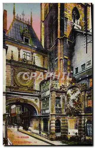 Cartes postales Rouen La grosse horloge