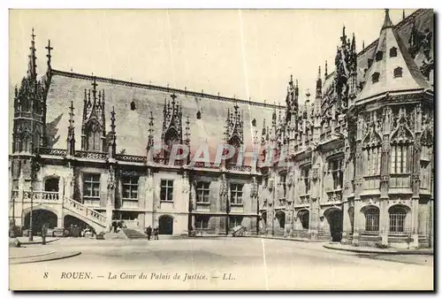 Ansichtskarte AK Rouen La Cour Du Palais de Justice