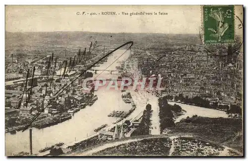 Cartes postales Rouen Vue Generale Vers la Seine