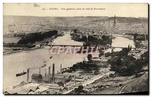 Ansichtskarte AK Rouen Vue Generale Prise du Cote de Bonsecours