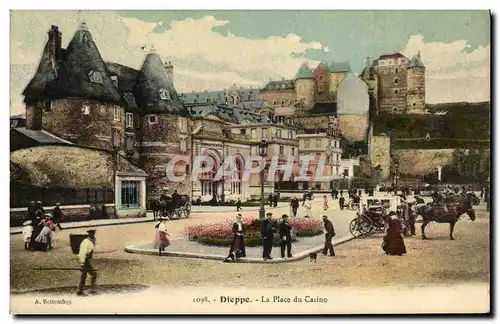 Cartes postales Dieppe La Place du Casino