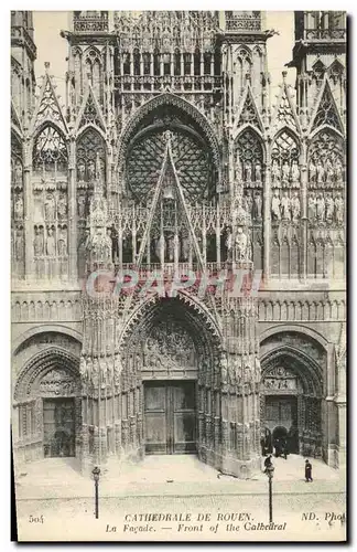 Ansichtskarte AK Rouen La Cathedrale La facade