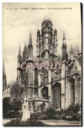 Cartes postales Rouen L eglise Saint Ouen Vue d ensemble