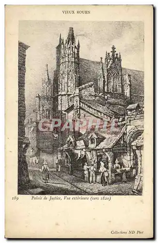 Cartes postales Rouen Palais de justice Vue interieure vers 1820