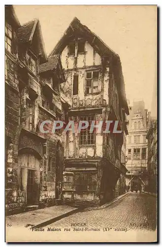 Ansichtskarte AK Rouen Vieille Maison Rue Saint Romain