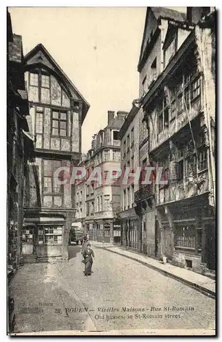 Ansichtskarte AK Rouen Vieilles Maisons Rue St Romain