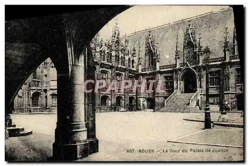 Ansichtskarte AK Rouen La Cour du Palais De Justice