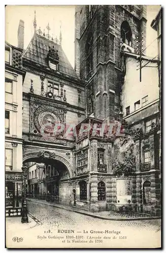 Cartes postales Rouen La Grosse Horloge