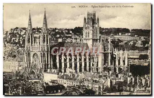 Ansichtskarte AK Rouen Eglise Saint Ouen Vue de la Cathedrale