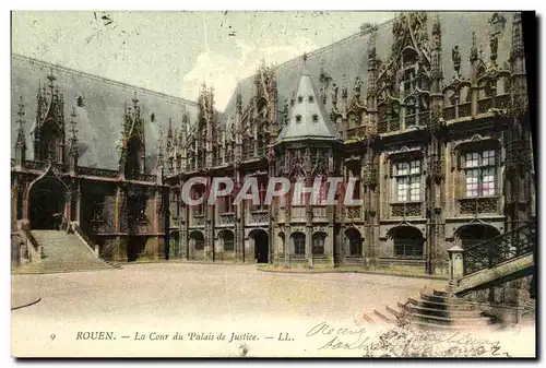 Ansichtskarte AK Rouen La Cour du Palais De Justice