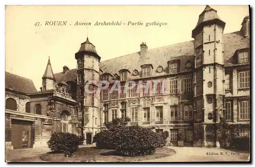 Cartes postales Rouen Ancien Archeveche Partie Gothique