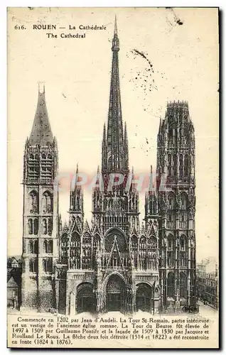 Cartes postales Rouen La Cathedrale