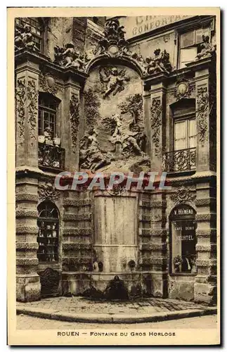 Cartes postales Rouen Fontaine Du Gros Horloge