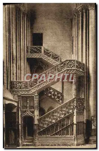 Cartes postales Rouen Escalier de la bibliotheque