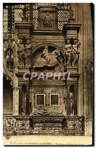 Cartes postales Rouen La Cathedrale de Tombeau de Louis de Breze