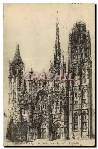 Ansichtskarte AK Rouen La Cathedrale de Rouen Ensemble