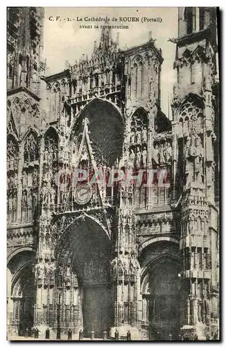 Cartes postales Rouen La Cathedrale Avant Sa Restauration