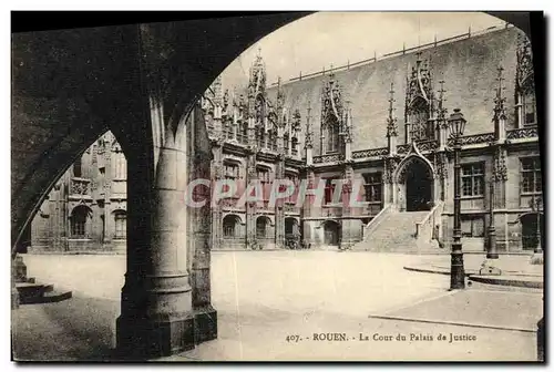 Cartes postales Rouen La Cour du Palais de Justice