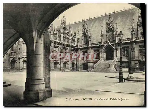 Ansichtskarte AK Rouen La Cour du Palais De Justice