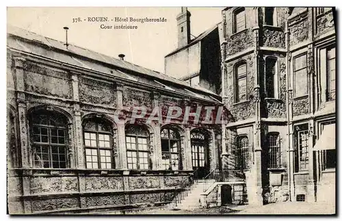 Cartes postales Rouen Hotel Bourgtheroulde Cour Interieure