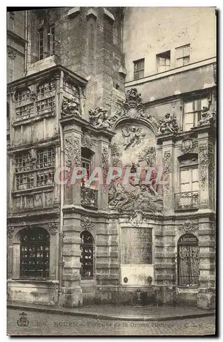 Cartes postales Rouen Fontaine de la Grosse Horloge