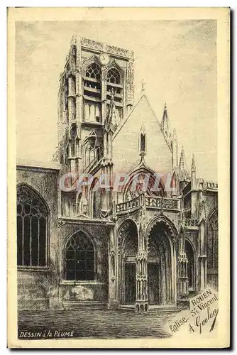 Cartes postales Rouen L Eglise Saint Vincent