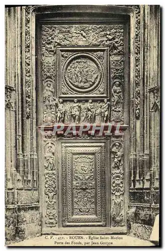 Cartes postales Rouen L Eglise Saint Maclou Porte des Fonds Par Jean Goujon