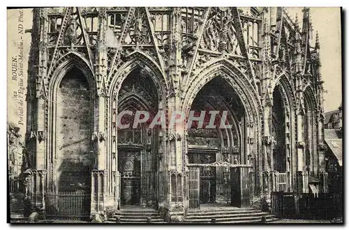 Cartes postales Rouen Portail de l eglise Saint Maclou