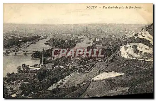 Cartes postales Rouen Vue Generale Prise de Bon Secours