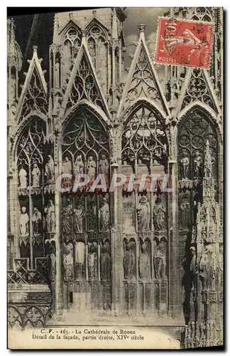 Cartes postales Rouen La Cathedrale Detail de la Facade