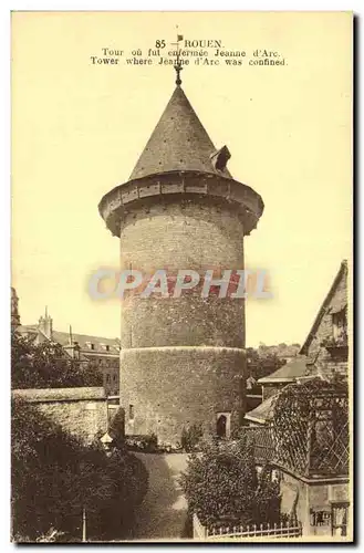 Cartes postales Rouen Tour ou Fut Enfermee Jeanne d Arc