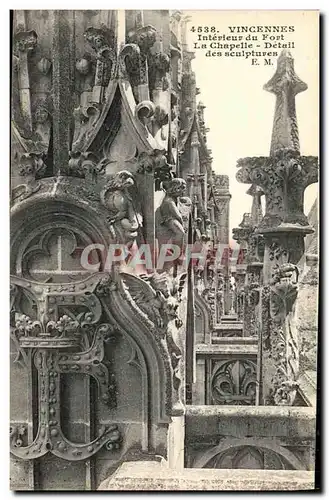 Ansichtskarte AK Vincennes Interieur du Fort La Chapelle Detail des Sculptures