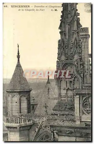 Ansichtskarte AK Vincennes Tourelles et Chapiteanx de la Chapelle Du Fort