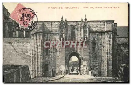 Cartes postales Vincennes Chateau de porte Est dite de Communication