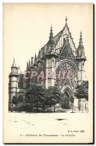 Cartes postales Vincennes La Chapelle du Chateau