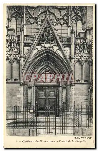 Cartes postales Vincennes Portail de la Chapelle du Chateau
