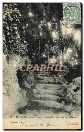 Cartes postales Vincennes Bois Lac Daumesnil Escalier de la grotte