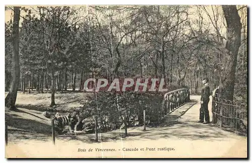 Ansichtskarte AK Vincennes Cascade et Pont Rustique