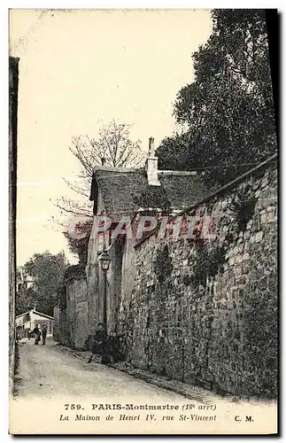 Ansichtskarte AK Paris Montmartre La Maison de Henri IV Rue St Vincent