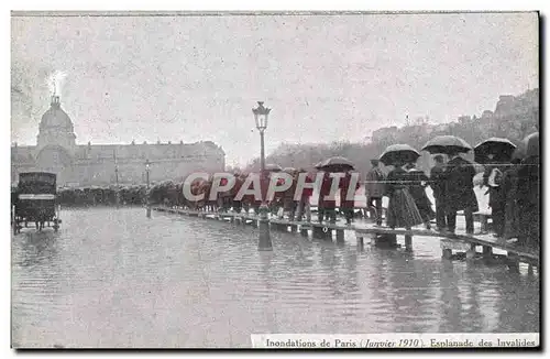 Cartes postales Paris Inondations Janvier 1910 Esplanade des Invalides