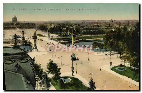 Ansichtskarte AK Paris Le pont Alexandre III vers les Invalides