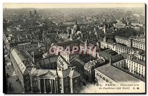 Cartes postales Paris Panorama Pris du Pantheon