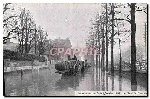 Cartes postales Paris Inondations de Paris Le Quai de Grenelle