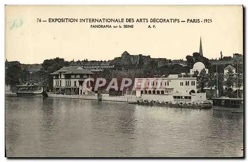 Cartes postales Paris Exposition Internationale Des Arts Decoratifs 1925 Panorama sur la Seine