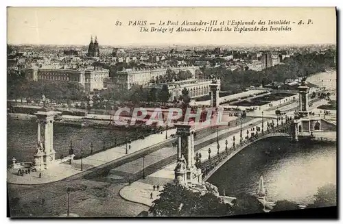 Cartes postales Paris Le Pont Alexandre III et L Esplanade des Invalides
