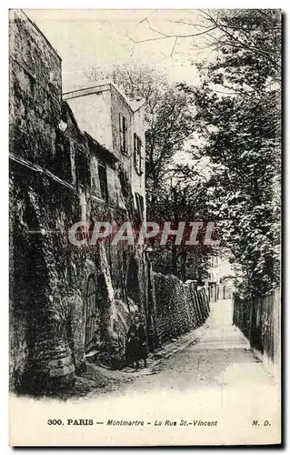Cartes postales Paris Montmartre La Rue St Vincent