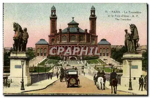 Ansichtskarte AK Paris Le Trocadero et le Pont d Iena