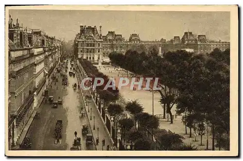 Ansichtskarte AK Paris Perspective sur la rue de Rivoli Les Tuileries et le Louvre