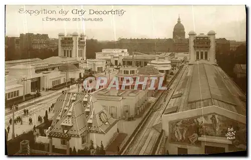 Cartes postales Paris Exposition des Arts Decoratifs L esplanade des Invalides