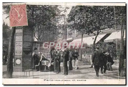 Cartes postales Paris Sur Le Boul St Martin Marchand de journaus
